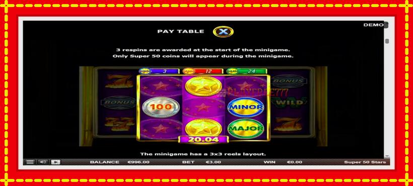 Slot machine Super 50 Stars with access to free game online, picture 6