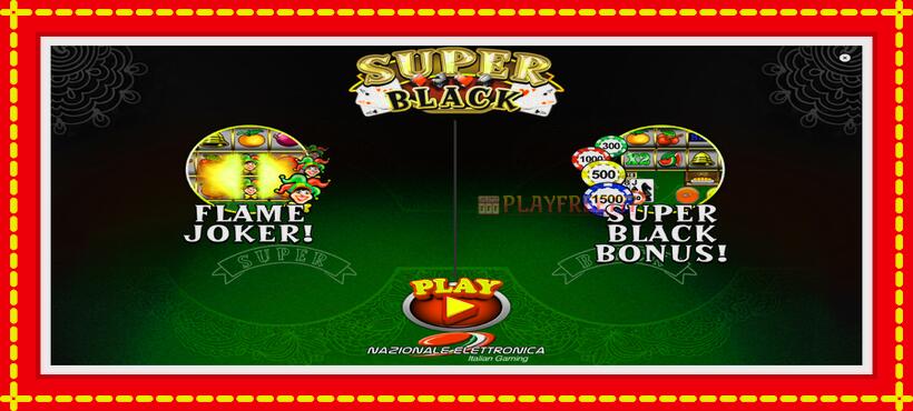 Slot machine Super Black with access to free game online, picture 1