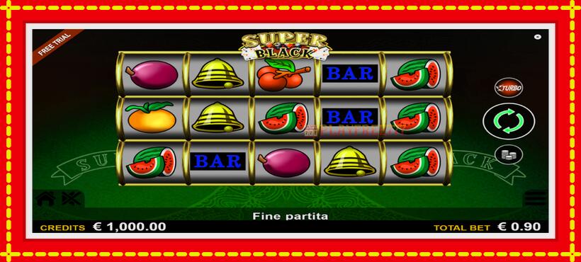 Slot machine Super Black with access to free game online, picture 2