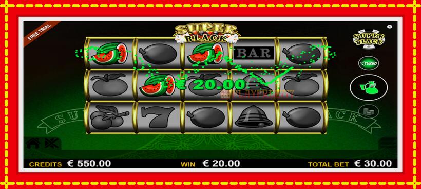 Slot machine Super Black with access to free game online, picture 3