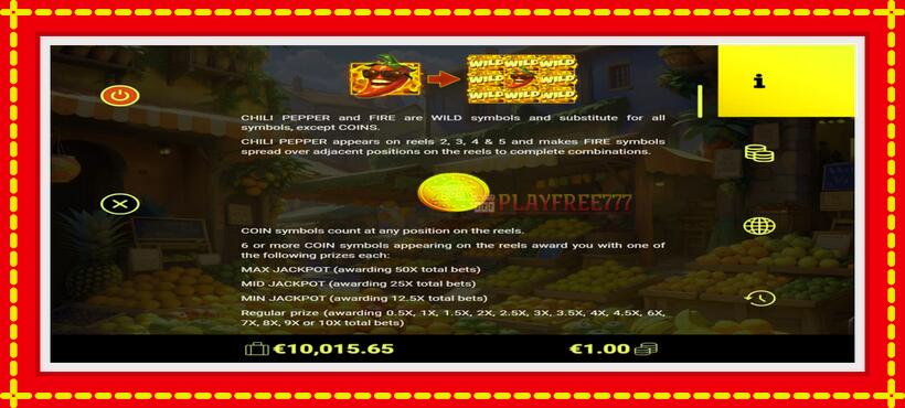 Slot machine Super Chili with access to free game online, picture 5