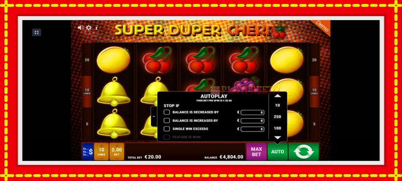 Slot machine Super Duper Cherry with access to free game online, picture 5