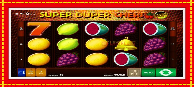 Slot machine Super Duper Cherry Red Hot Firepot with access to free game online, picture 1