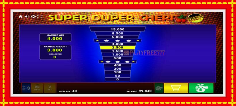 Slot machine Super Duper Cherry Red Hot Firepot with access to free game online, picture 3