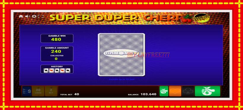 Slot machine Super Duper Cherry Red Hot Firepot with access to free game online, picture 4