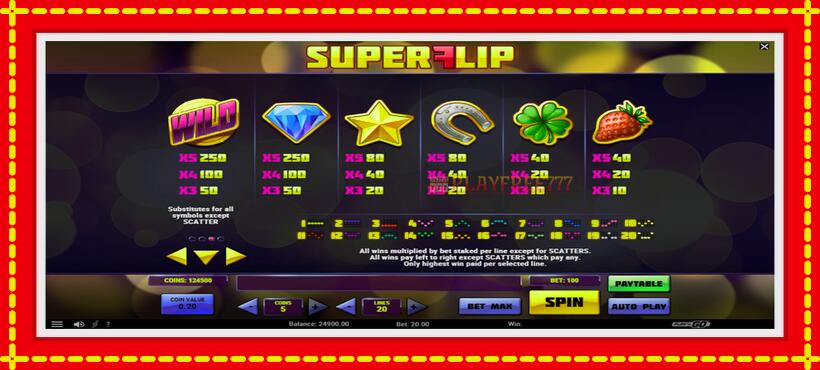 Slot machine Super Flip with access to free game online, picture 7