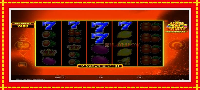 Slot machine Super Hot Fruits Megaways with access to free game online, picture 3