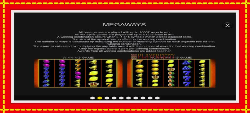 Slot machine Super Hot Fruits Megaways with access to free game online, picture 5