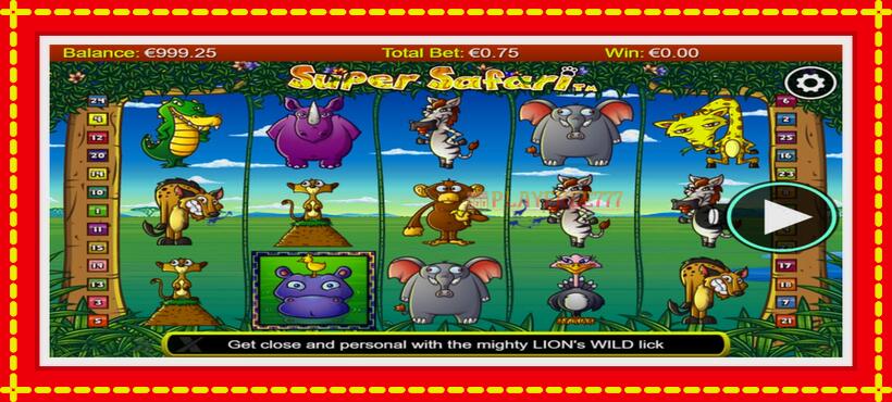 Slot machine Super Safari with access to free game online, picture 1