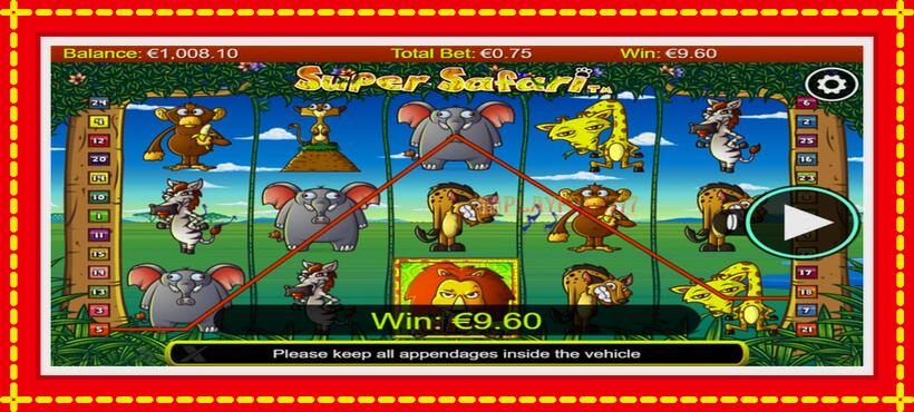 Slot machine Super Safari with access to free game online, picture 2