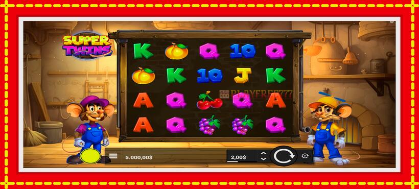 Slot machine Super Twins with access to free game online, picture 1