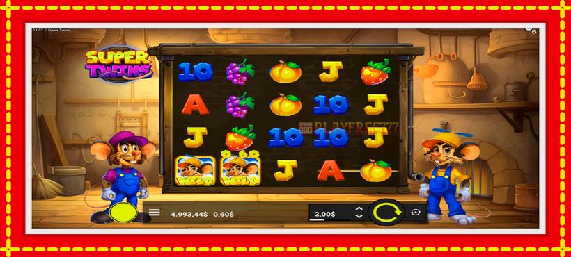 Slot machine Super Twins with access to free game online, picture 3