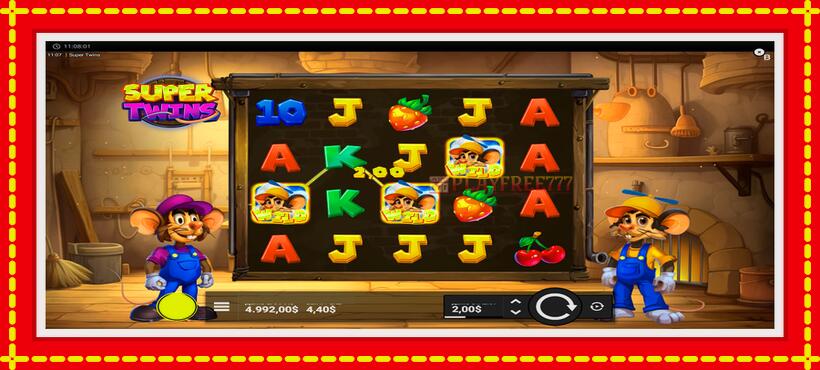 Slot machine Super Twins with access to free game online, picture 4