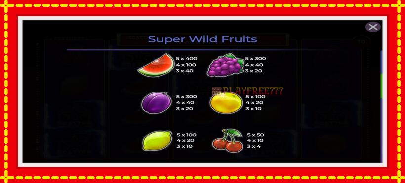 Slot machine Super Wild Fruits with access to free game online, picture 4