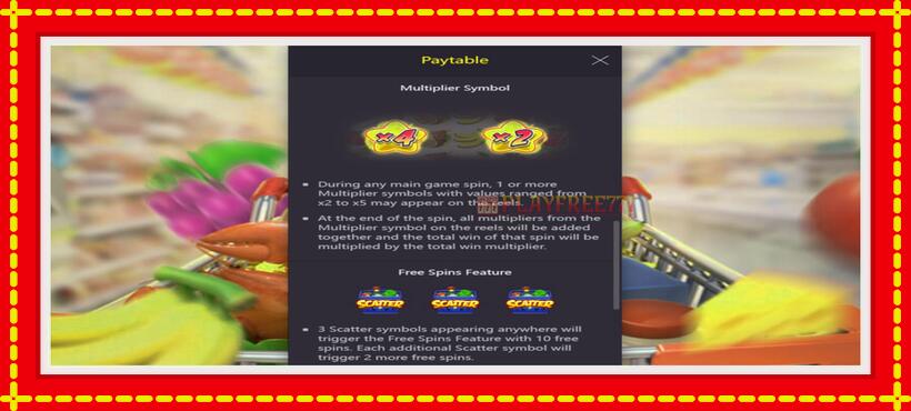 Slot machine Supermarket Spree with access to free game online, picture 4