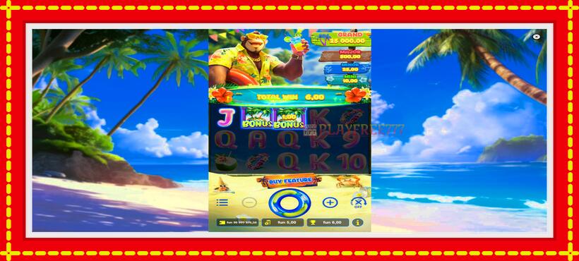 Slot machine Surf Monkey with access to free game online, picture 3