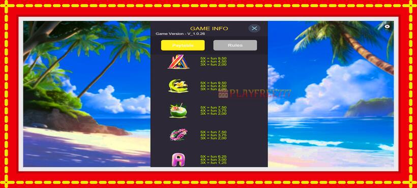 Slot machine Surf Monkey with access to free game online, picture 6