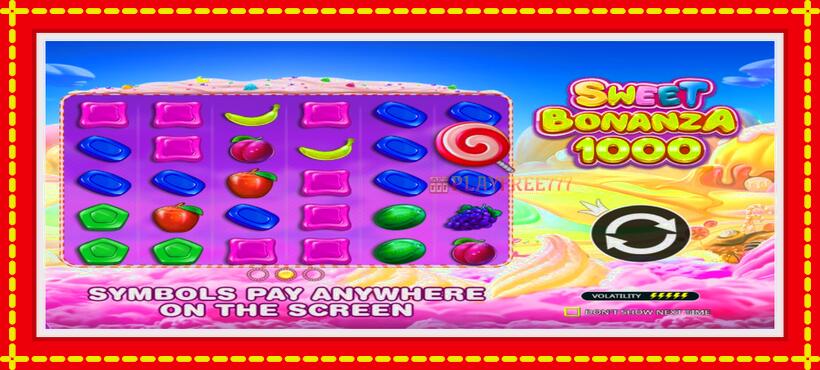 Slot machine Sweet Bonanza 1000 with access to free game online, picture 1