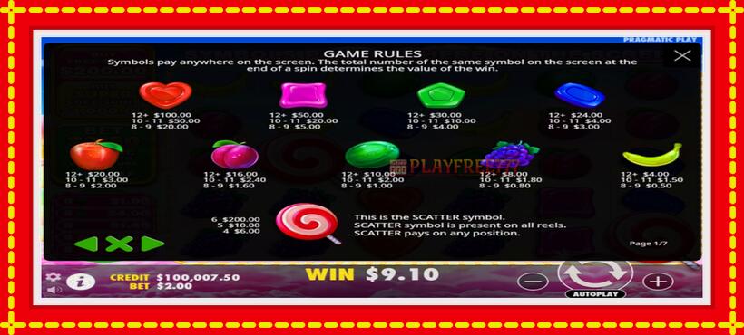 Slot machine Sweet Bonanza 1000 with access to free game online, picture 4