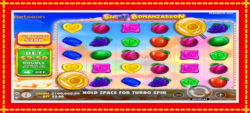 Slot machine Sweet Bonanzasson with access to free game online, picture 1