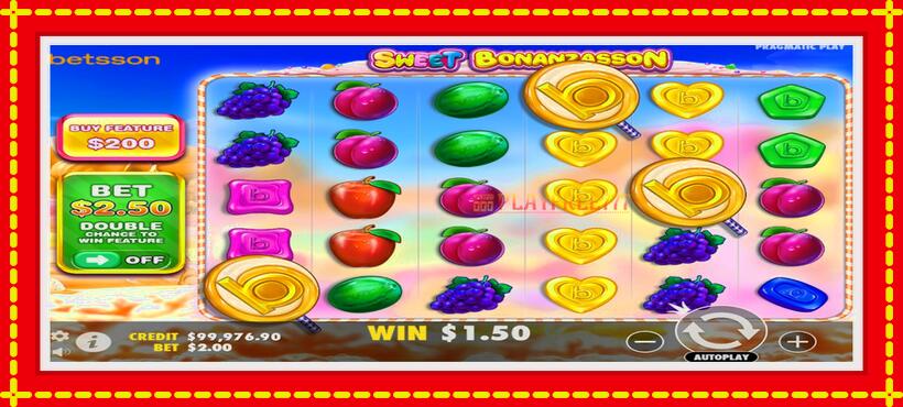 Slot machine Sweet Bonanzasson with access to free game online, picture 2