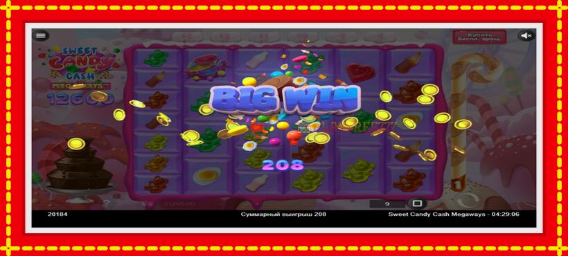 Slot machine Sweet Candy Cash Megaway with access to free game online, picture 3