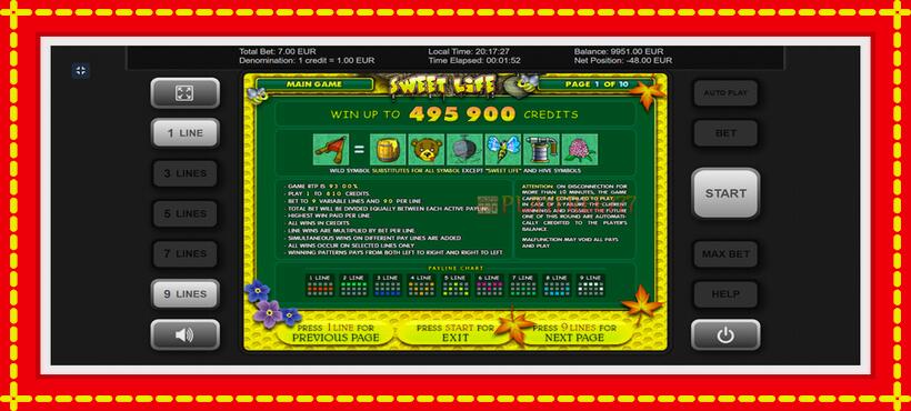 Slot machine Sweet Life with access to free game online, picture 6