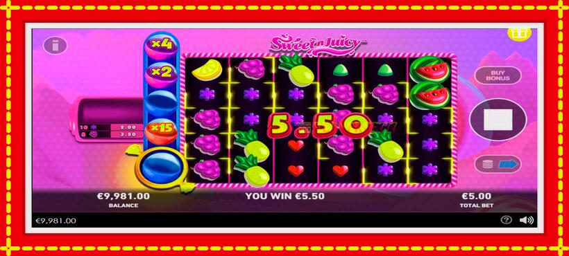 Slot machine Sweet N Juicy with access to free game online, picture 3