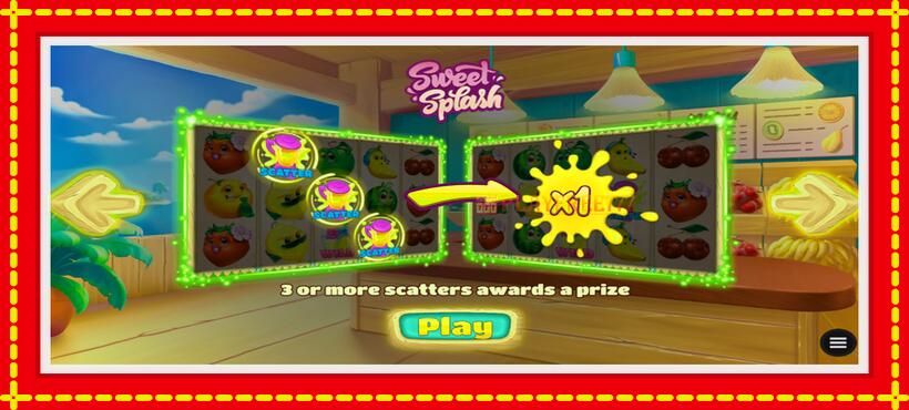 Slot machine Sweet Splash with access to free game online, picture 1