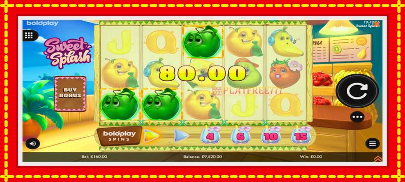 Slot machine Sweet Splash with access to free game online, picture 3