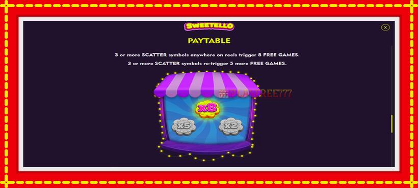 Slot machine Sweetello with access to free game online, picture 7