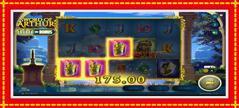 Slot machine Sword of Arthur with access to free game online, picture 3