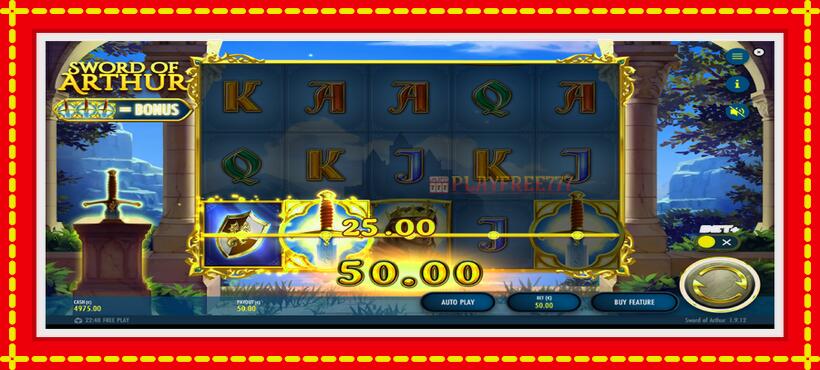 Slot machine Sword of Arthur with access to free game online, picture 4