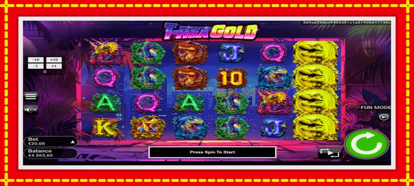 Slot machine T-Rex Gold with access to free game online, picture 1