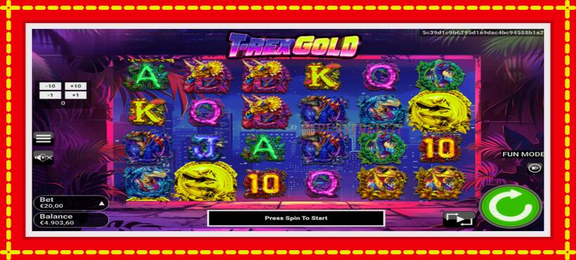 Slot machine T-Rex Gold with access to free game online, picture 2