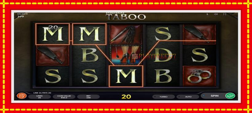 Slot machine Taboo with access to free game online, picture 3