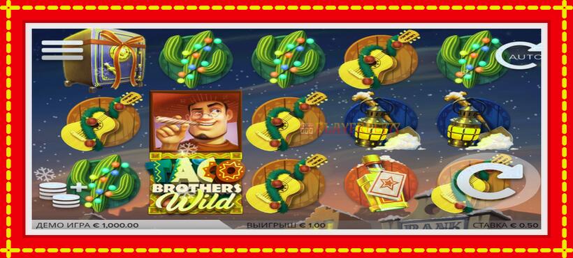 Slot machine Taco Brothers Saving Christmas with access to free game online, picture 2