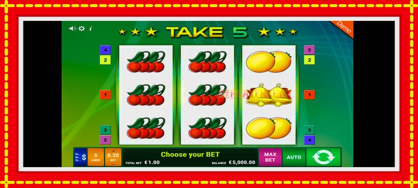 Slot machine Take 5 with access to free game online, picture 1