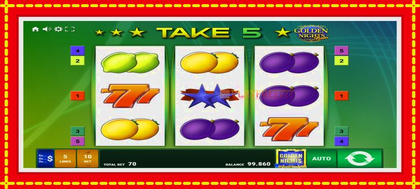 Slot machine Take 5 Golden Nights with access to free game online, picture 1