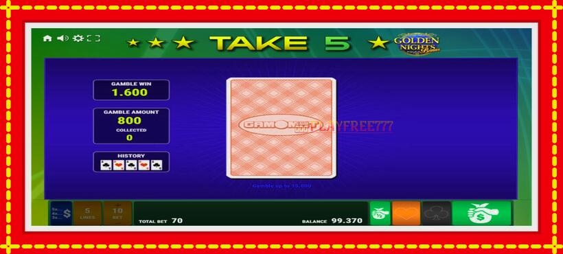 Slot machine Take 5 Golden Nights with access to free game online, picture 3