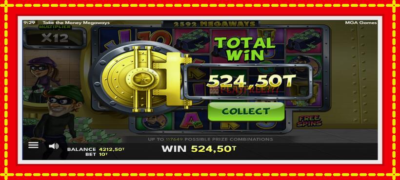 Slot machine Take the Money Megaways with access to free game online, picture 6