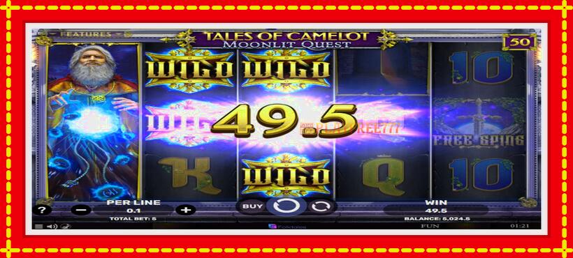 Slot machine Tales of Camelot - Moonlit Quest with access to free game online, picture 3