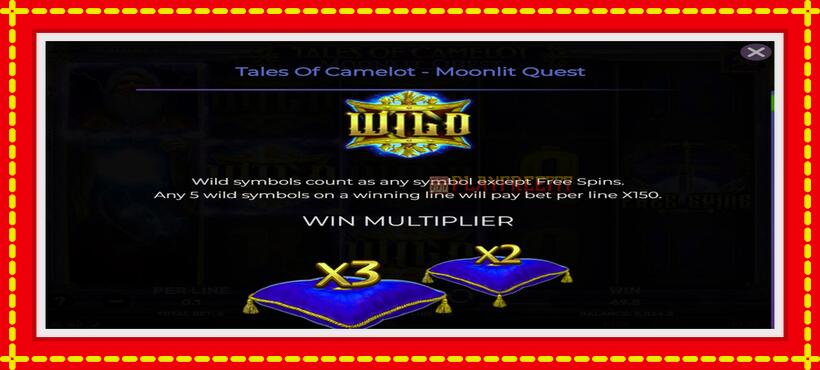 Slot machine Tales of Camelot - Moonlit Quest with access to free game online, picture 4