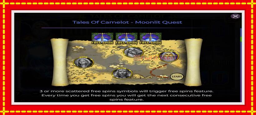 Slot machine Tales of Camelot - Moonlit Quest with access to free game online, picture 5