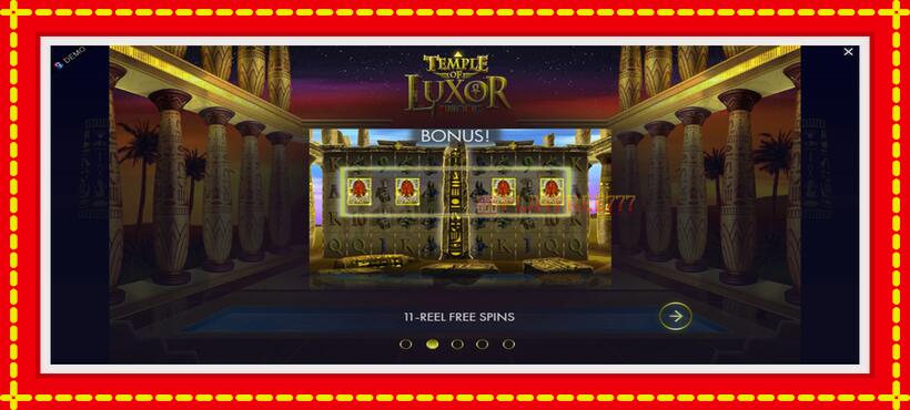 Slot machine Temple of Luxor with access to free game online, picture 1