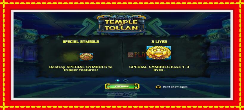 Slot machine Temple of Tollan with access to free game online, picture 1