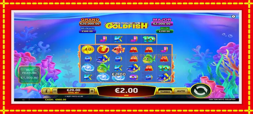 Slot machine Ten Ton Ways Goldfish with access to free game online, picture 3