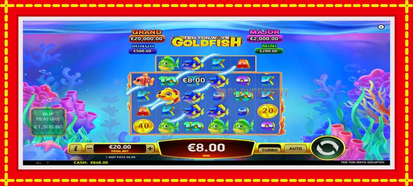 Slot machine Ten Ton Ways Goldfish with access to free game online, picture 4