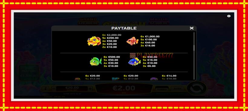 Slot machine Ten Ton Ways Goldfish with access to free game online, picture 6