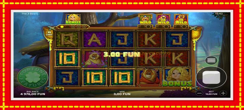 Slot machine The 3 Bears with access to free game online, picture 3